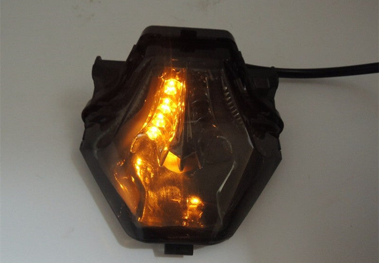 Motorcycle Rear Tail Light Brake Turn Signals Integrated LED Light for Yamaha R25 R3 MT03 MT07 blue