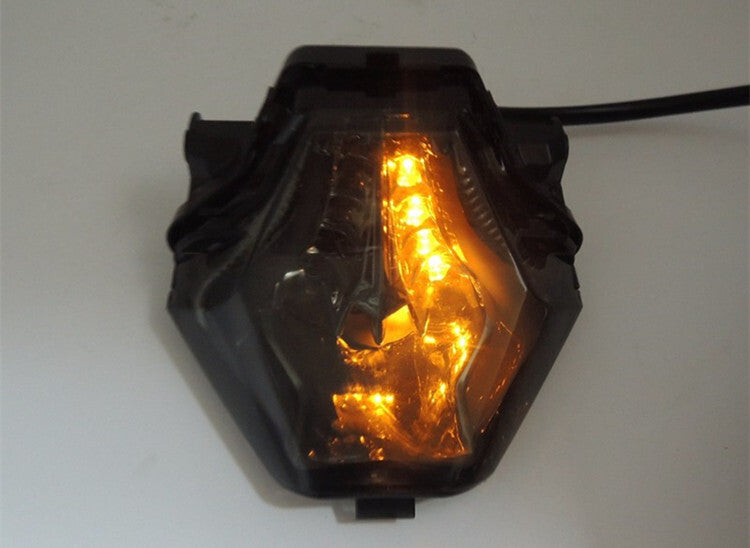 Motorcycle Rear Tail Light Brake Turn Signals Integrated LED Light for Yamaha R25 R3 MT03 MT07 blue