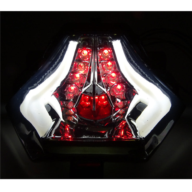Motorcycle Rear Tail Light Brake Turn Signals Integrated LED Light for Yamaha R25 R3 MT03 MT07 blue