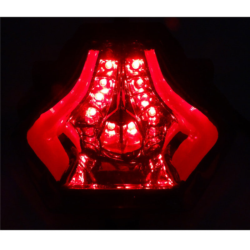 Motorcycle Rear Tail Light Brake Turn Signals Integrated LED Light for Yamaha R25 R3 MT03 MT07 blue