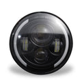 150W 7'' Round LED Headlight with High Low Beam 15000LM DRL Turn Signal Light white_6000K