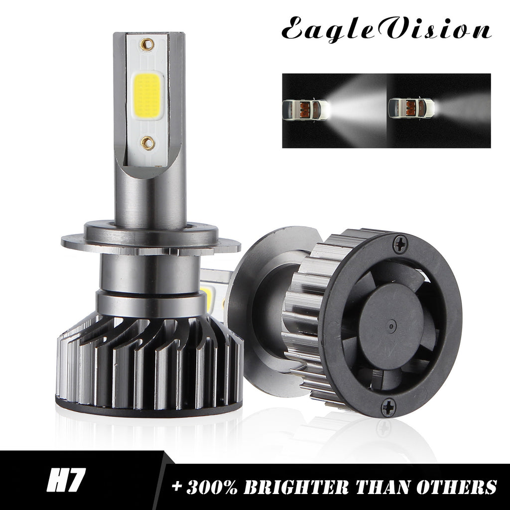 2PCS Mini Car LED Headlight Bulb H1 H7 H8/H9/H11 9005/HB3 9006/HB4 H4/HB2/9003 Hi/Lo 72W 10000LM 6000K Car Headlamp H7