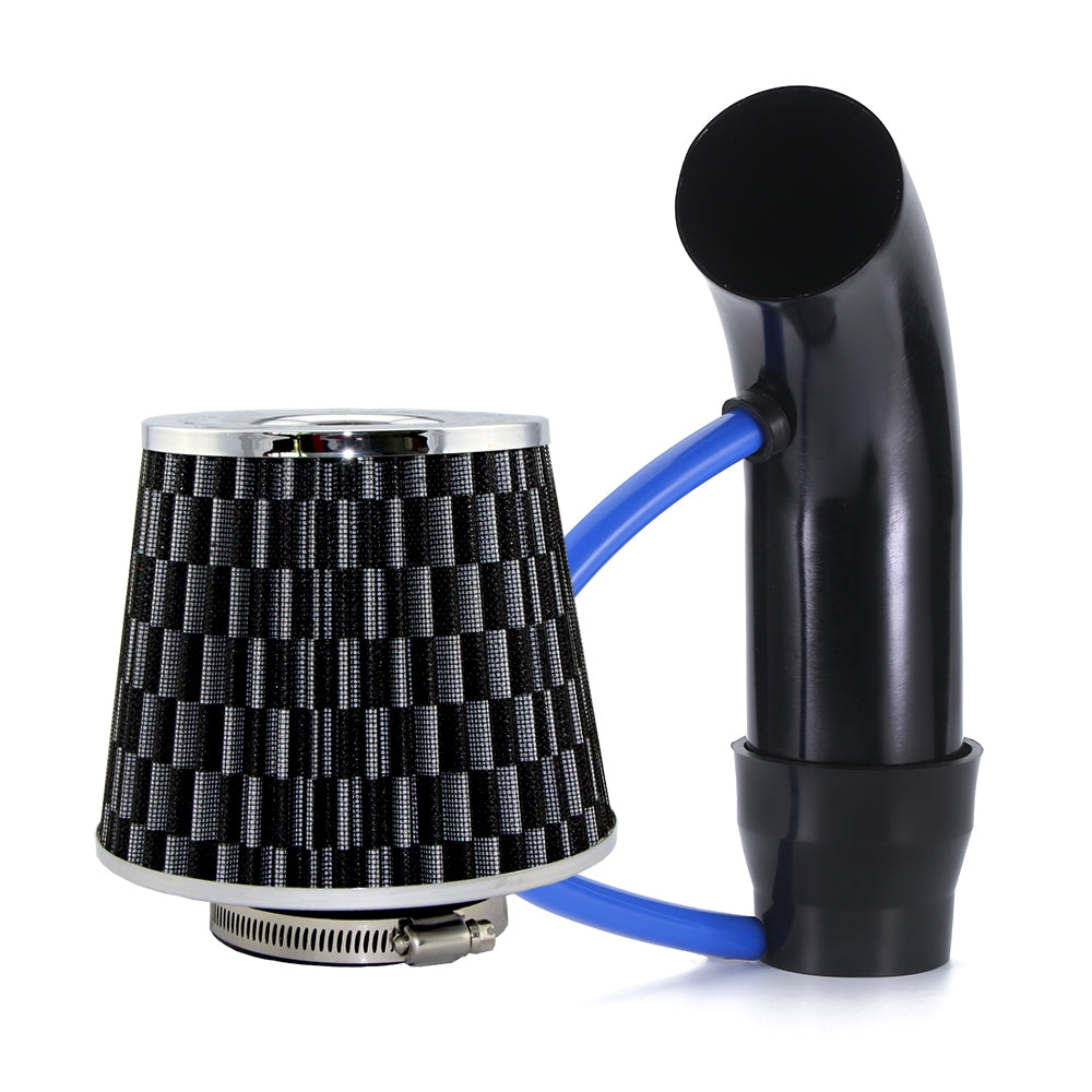 76mm/3inch Universal Car Cold Air Intake Filter Induction Pipe Hose System Kit Silver