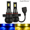2PCS 880/881 9005/9006 H8/H11 5202 Dual Color High Power Headlights Truck Front Headlights Fog Lights Ice blue + amber light_5202