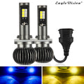 2PCS 880/881 9005/9006 H8/H11 5202 Dual Color High Power Headlights Truck Front Headlights Fog Lights Ice blue + amber light_880/881