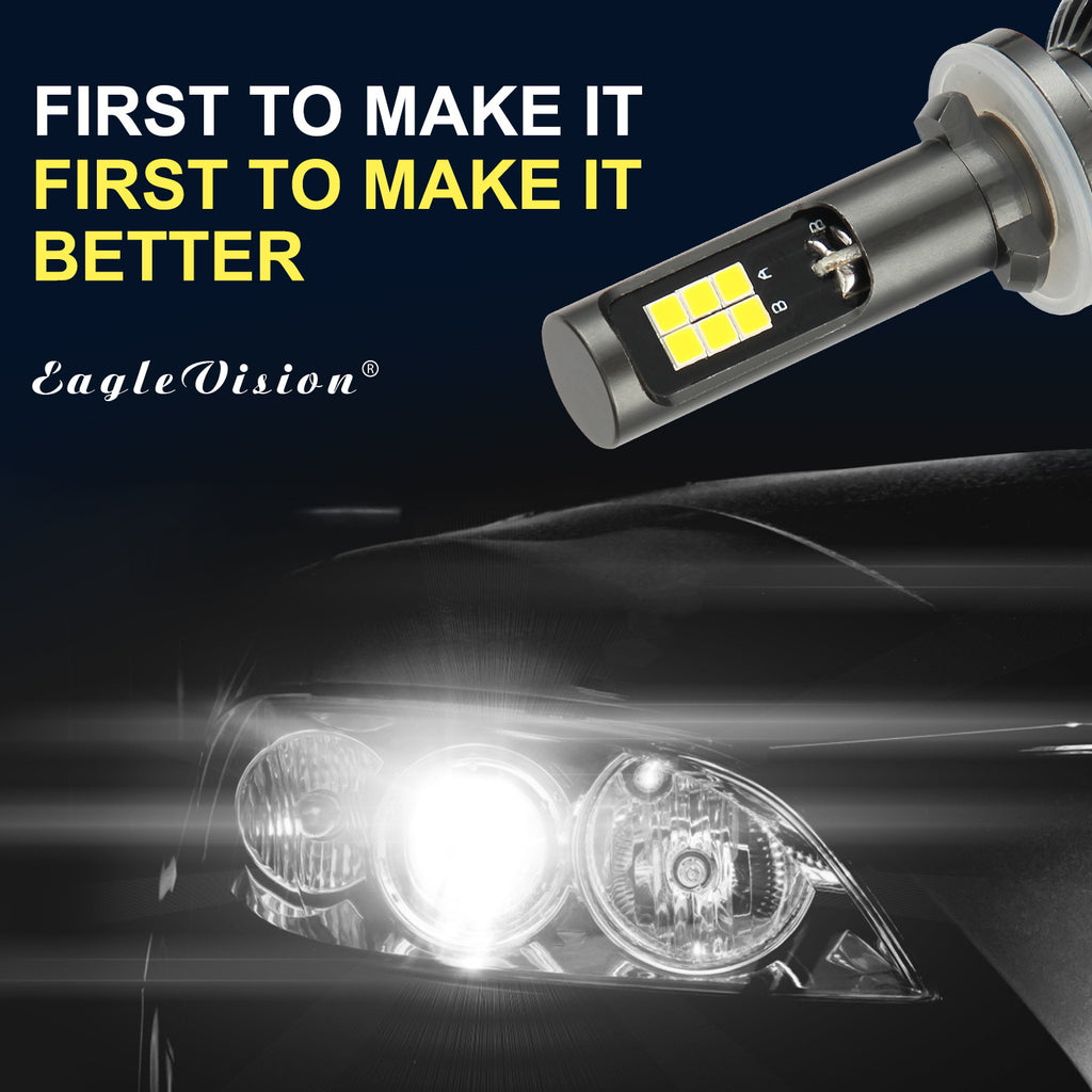 2pcs/set 880/881 9005/9006 H8/H11 5202 Dual Color Truck High Power Headlight Bulb Cool white + amber_H8/H11