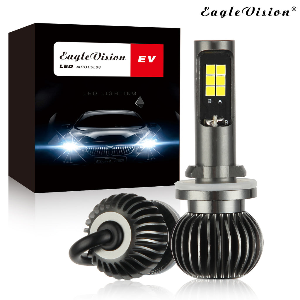 2pcs/set 880/881 9005/9006 H8/H11 5202 Dual Color Truck High Power Headlight Bulb Cool white + amber_H8/H11
