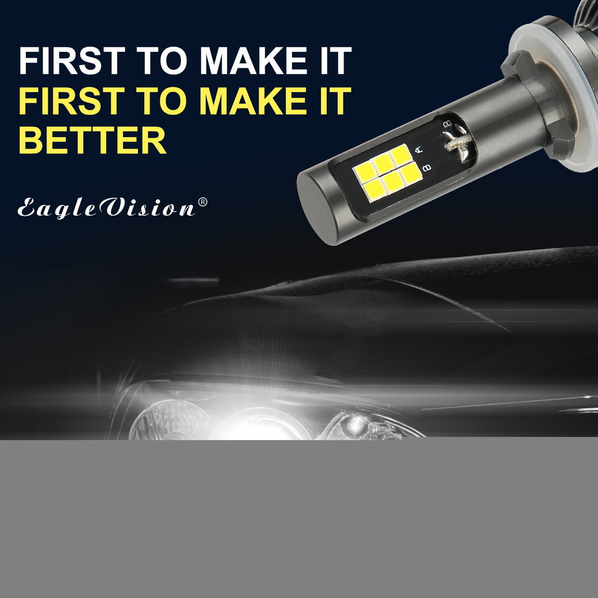 2pcs/set 880/881 9005/9006 H8/H11 5202 Dual Color Truck High Power Headlight Bulb Cool white + amber_880/881