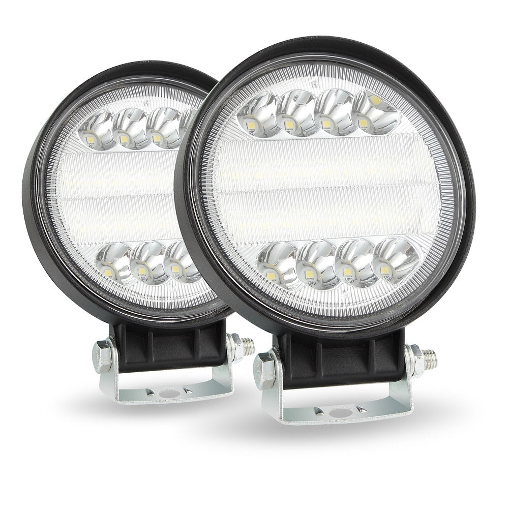4inch Round LED Work Light 4WD SUV LED 200W 6000K Flood Spot Beams Offroad Bar Car Headlight