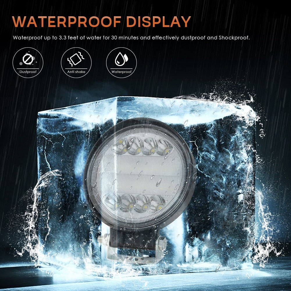 4inch Round LED Work Light 4WD SUV LED 200W 6000K Flood Spot Beams Offroad Bar Car Headlight