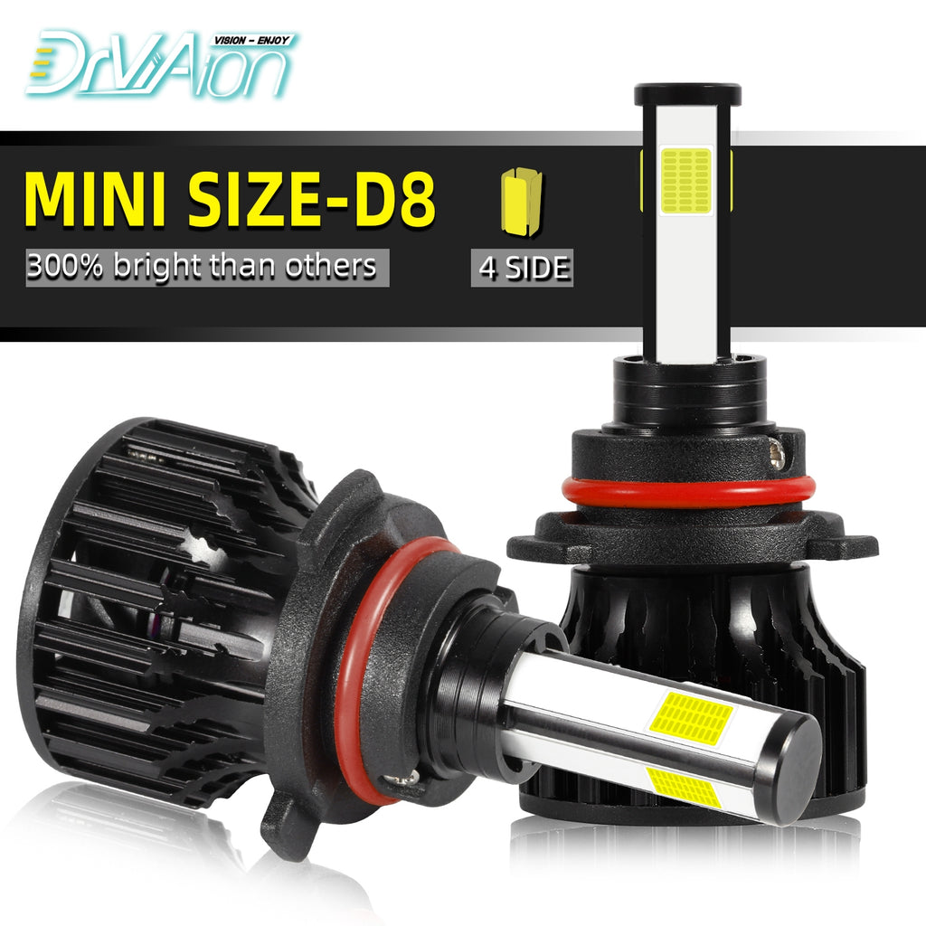 Mini LED Headlight Bulb 100W 10000LM H1 H7 H8/9/11 H4/HB2/9003 9005/HB3 9006/HB4 Replace LED Headlights
