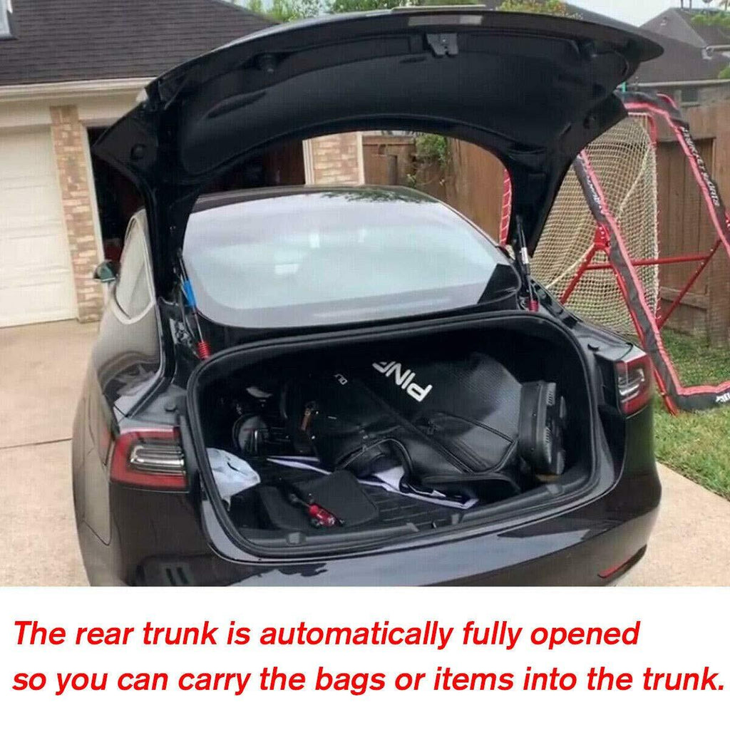 2PCS Automatic Trunk Lift Supports Pneumatic Rear Trunk Struts with Spring Stainless Steel Washer Fit for Tesla Model 3 Accessories