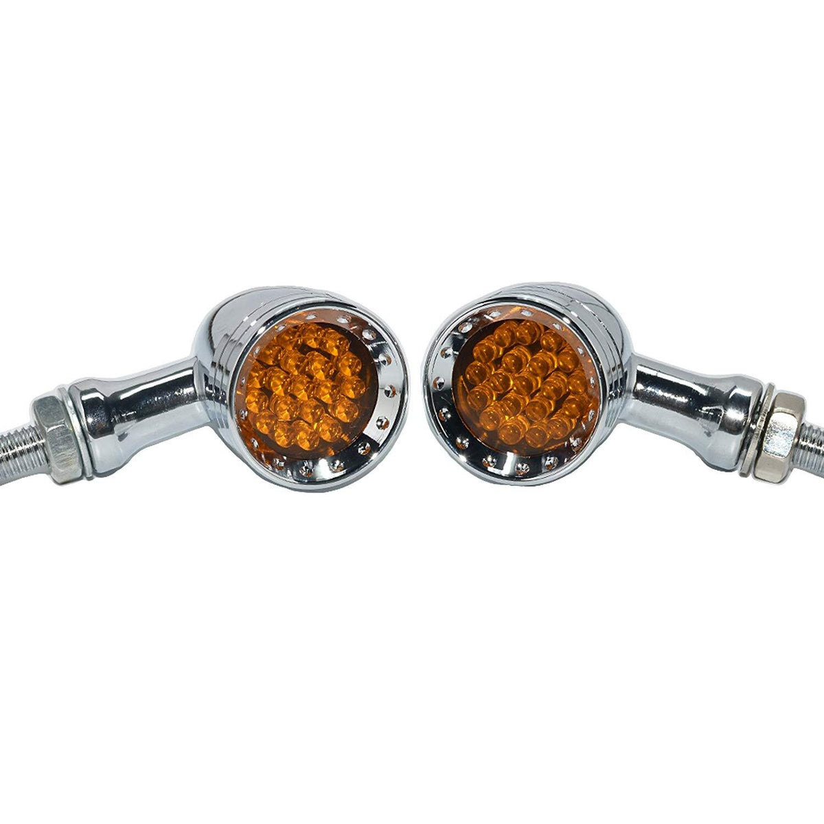 Motorcycle Bullet Shape LED Chrome CNC Turn Signal Light Tail light black