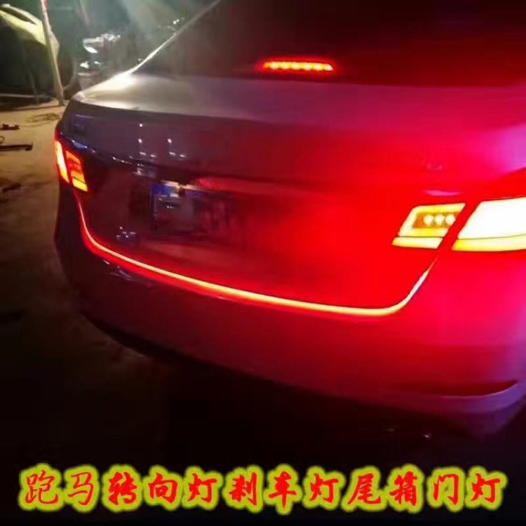 Car Additional Stop Light Floating LED Strip 12V Auto Trunk Tail Brake Running Turn Signal Lamp 1.5m colorful - tail box light