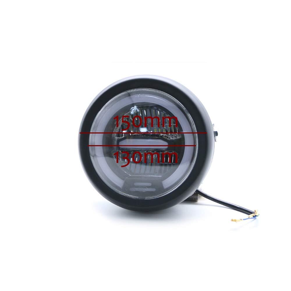 6.5Inches Metal LED Retro Motorcycle Headlight Universal Cafe Racer Vintage Motorcycle LED Headlamp White light