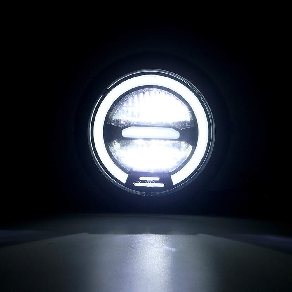 6.5Inches Metal LED Retro Motorcycle Headlight Universal Cafe Racer Vintage Motorcycle LED Headlamp Yellow light