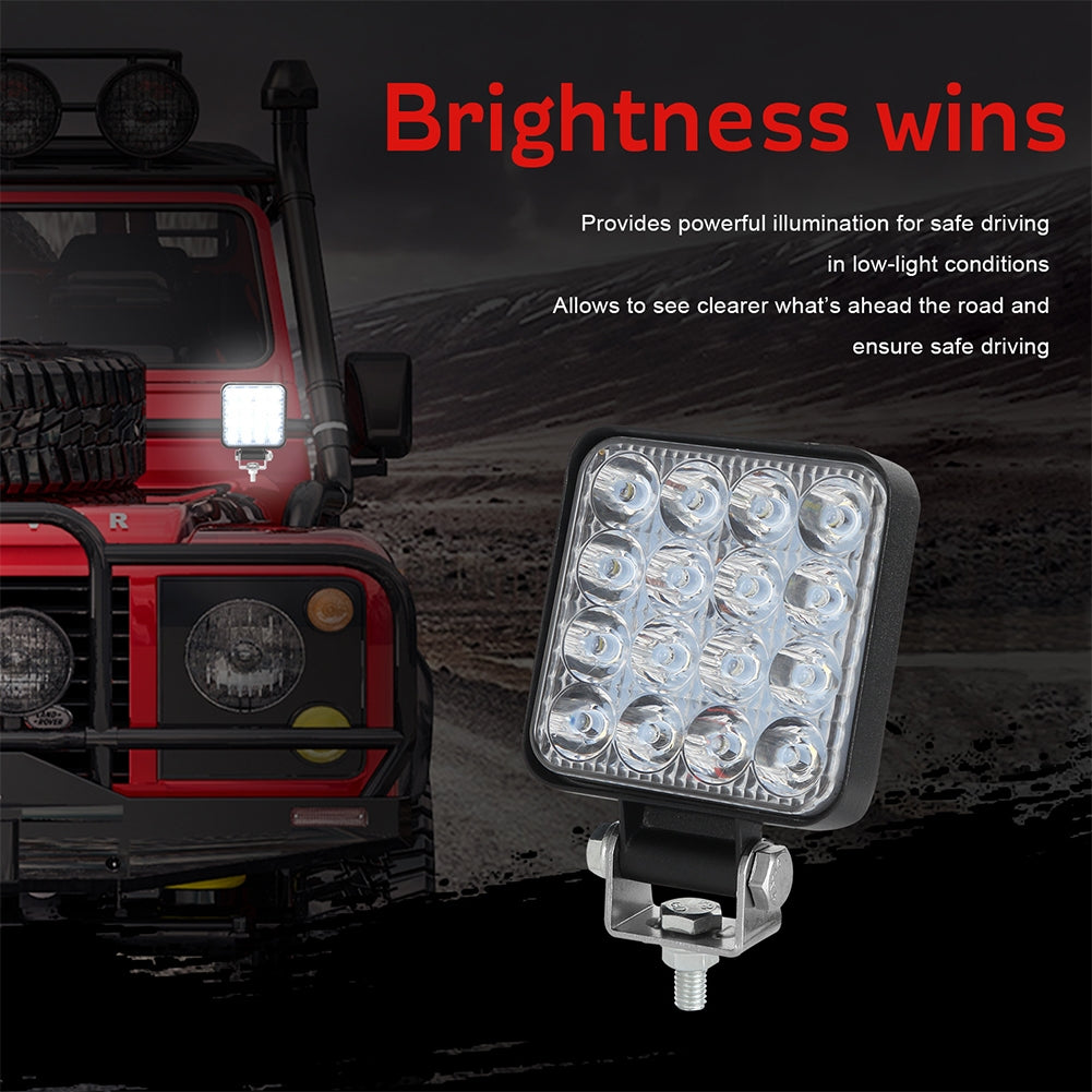 2pcs 10-30v 6000k 96w LED Bar Worklight 3inch Offroad Work Light Interior Led 4x4 Led Tractor Headlight Spotlight For Truck