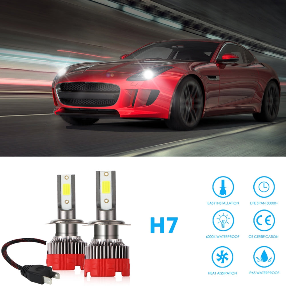 2PCS 120W 12000LM Mini Assembly H1 H7 H4 H8/H9/H11 9005 9006 LED Car HeadLight Fog light H7