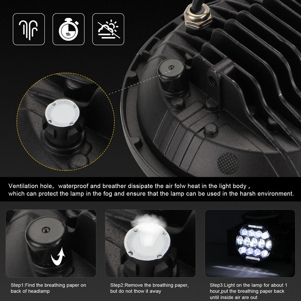 7 INCH 280W LED Headlights 6000K 28000LM Halo Angle Eye For Jeep Wrangler CJ JK LJ 97-17 6000K White