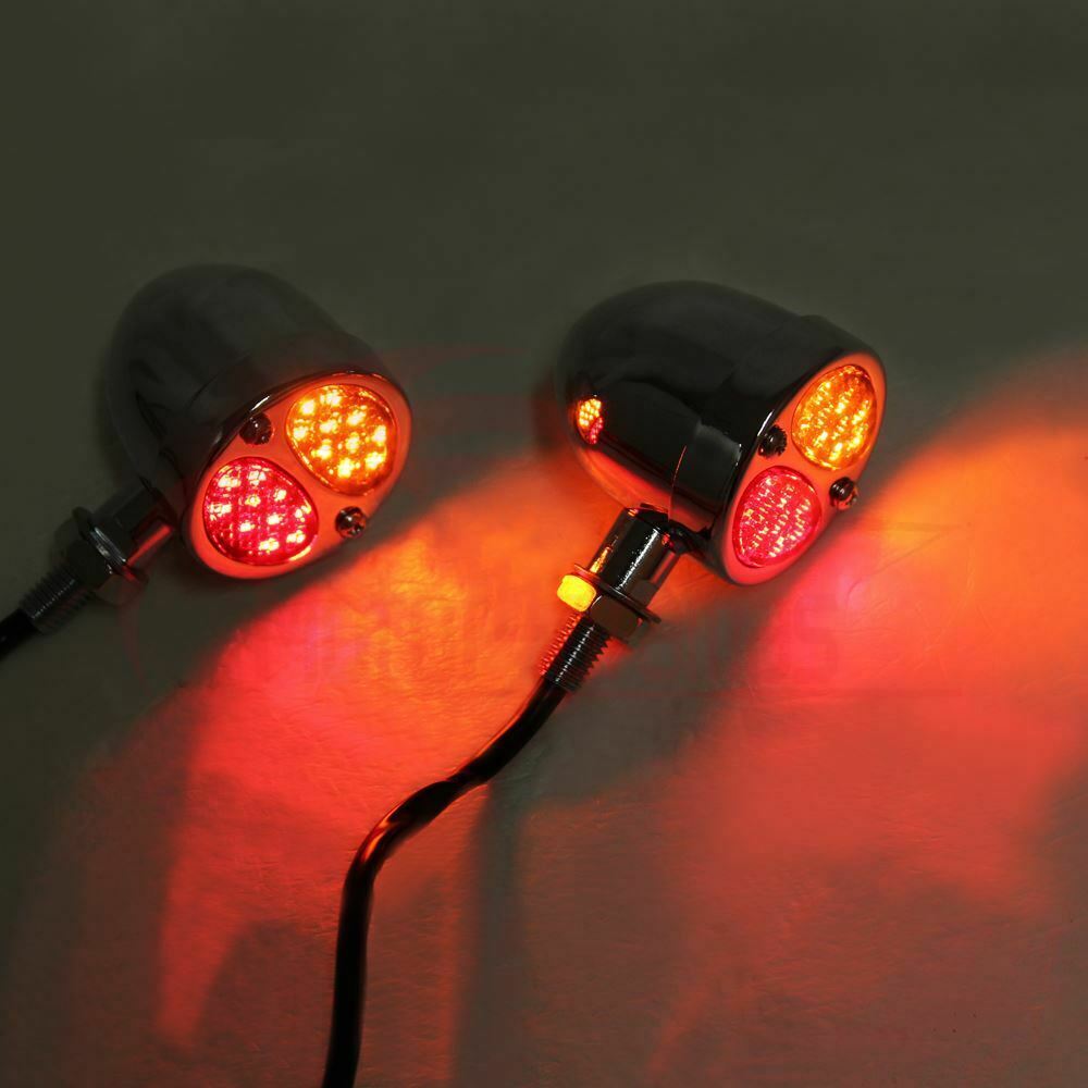 Motorcycle LED Brake Running Turn Signal Tail Light black