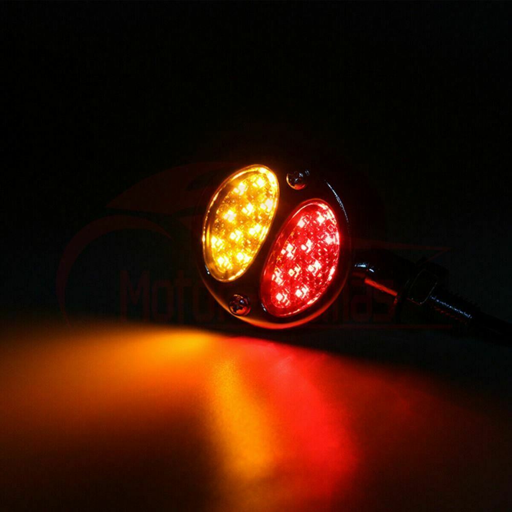 Motorcycle LED Brake Running Turn Signal Tail Light black