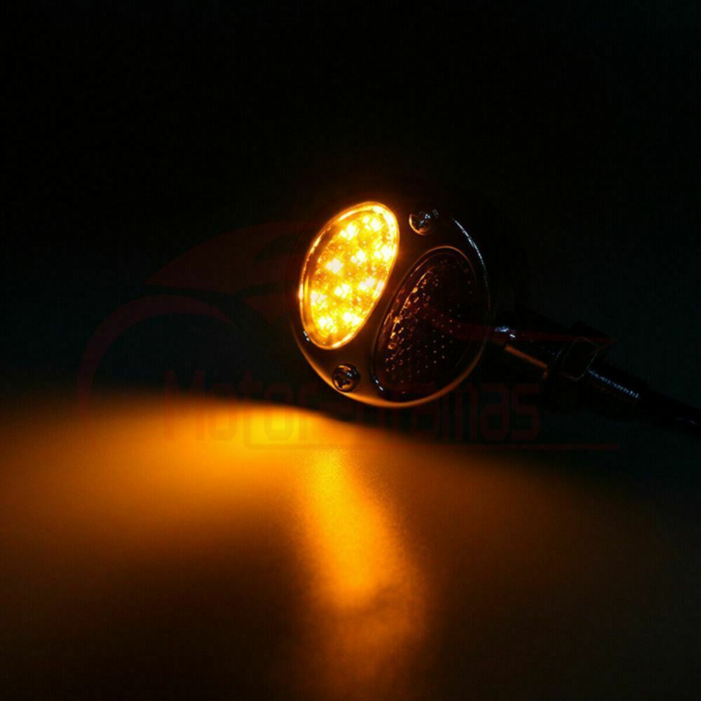 Motorcycle LED Brake Running Turn Signal Tail Light black