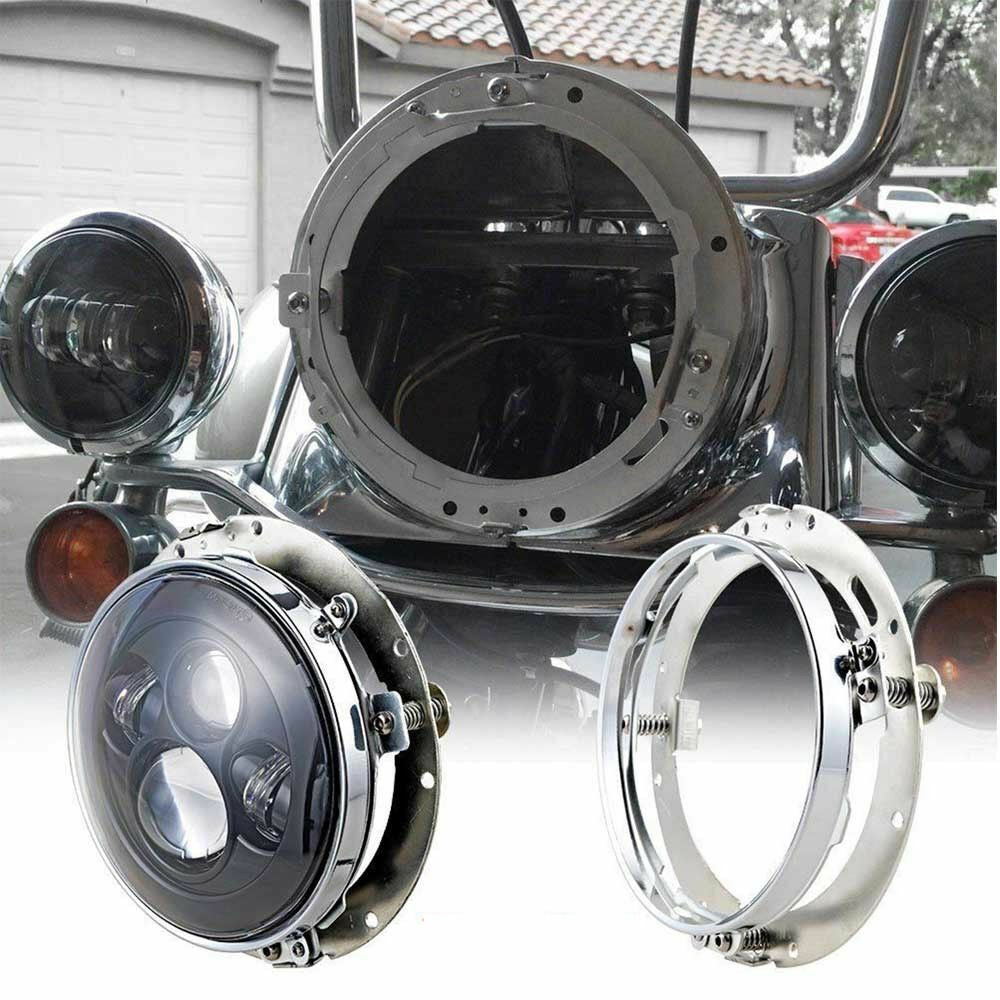 7 inch Round Shaped LED Headlight Mounting Ring for Car Auto black
