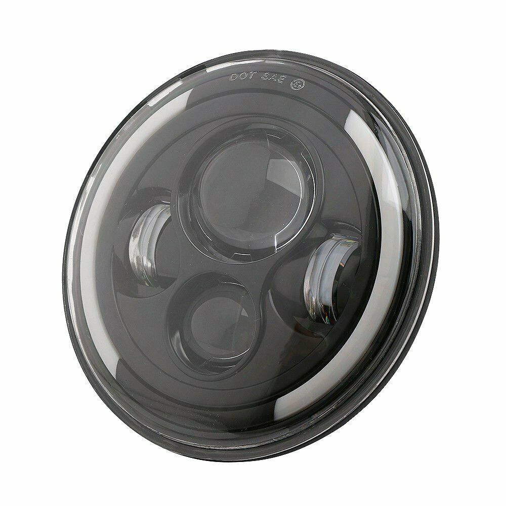 1 Pair 7 Inch Round Shaped LED Front Headlight Daytime Running Light 7 inch