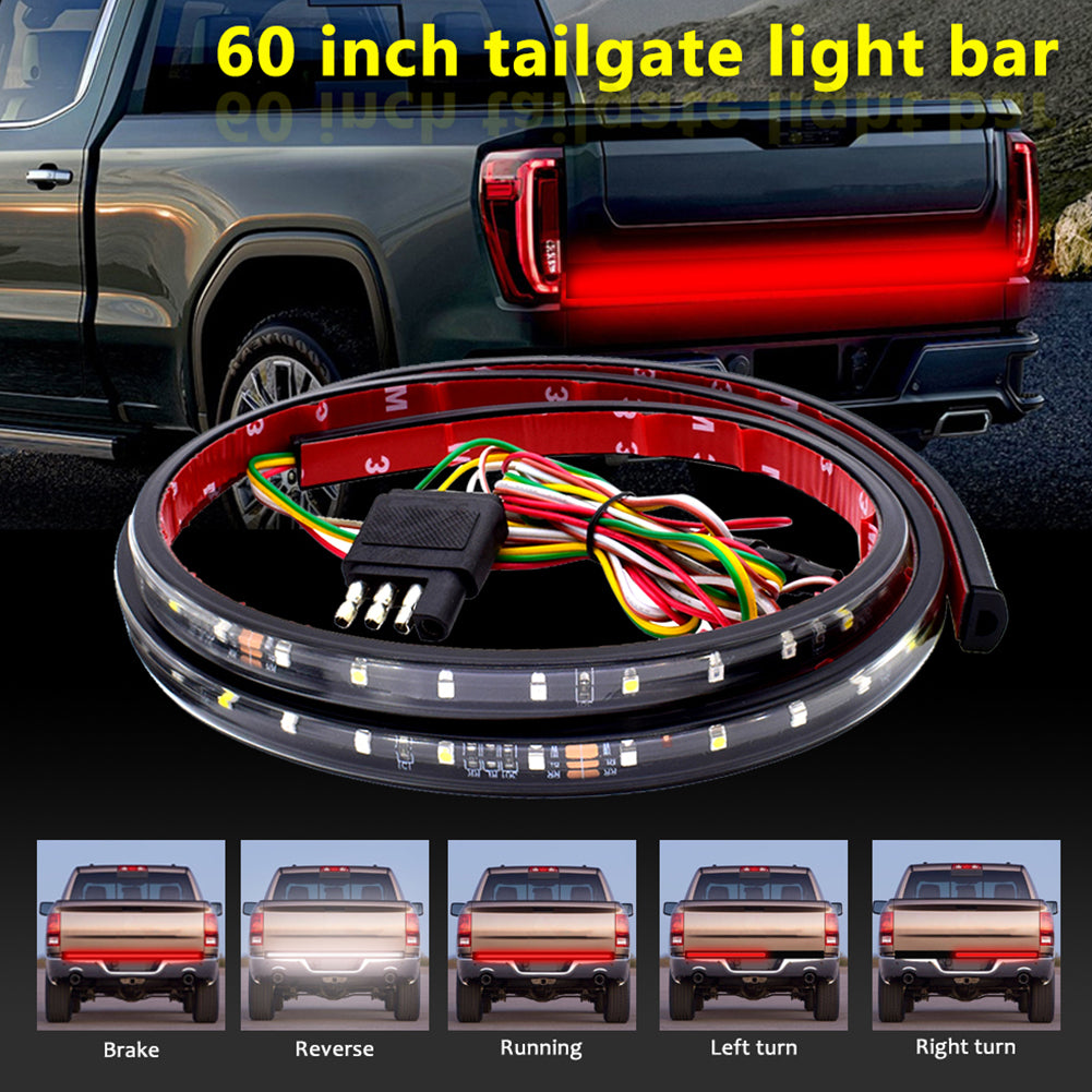 Truck Tailgate Side Bed Light Strip Bar Tuning Signal Light for Truck Off-road Vehicles black