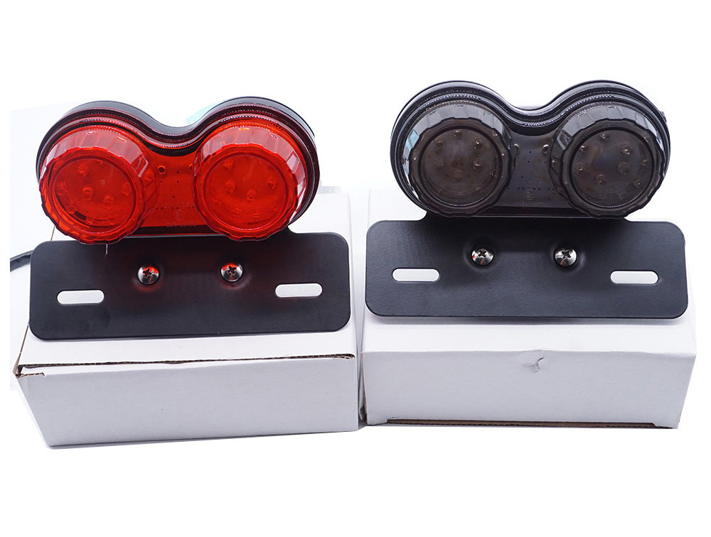 1pair Universal Motorcycle LED Taillight Custom Motorbike Rear Stop Brake Lamp Turn Signal Indicators