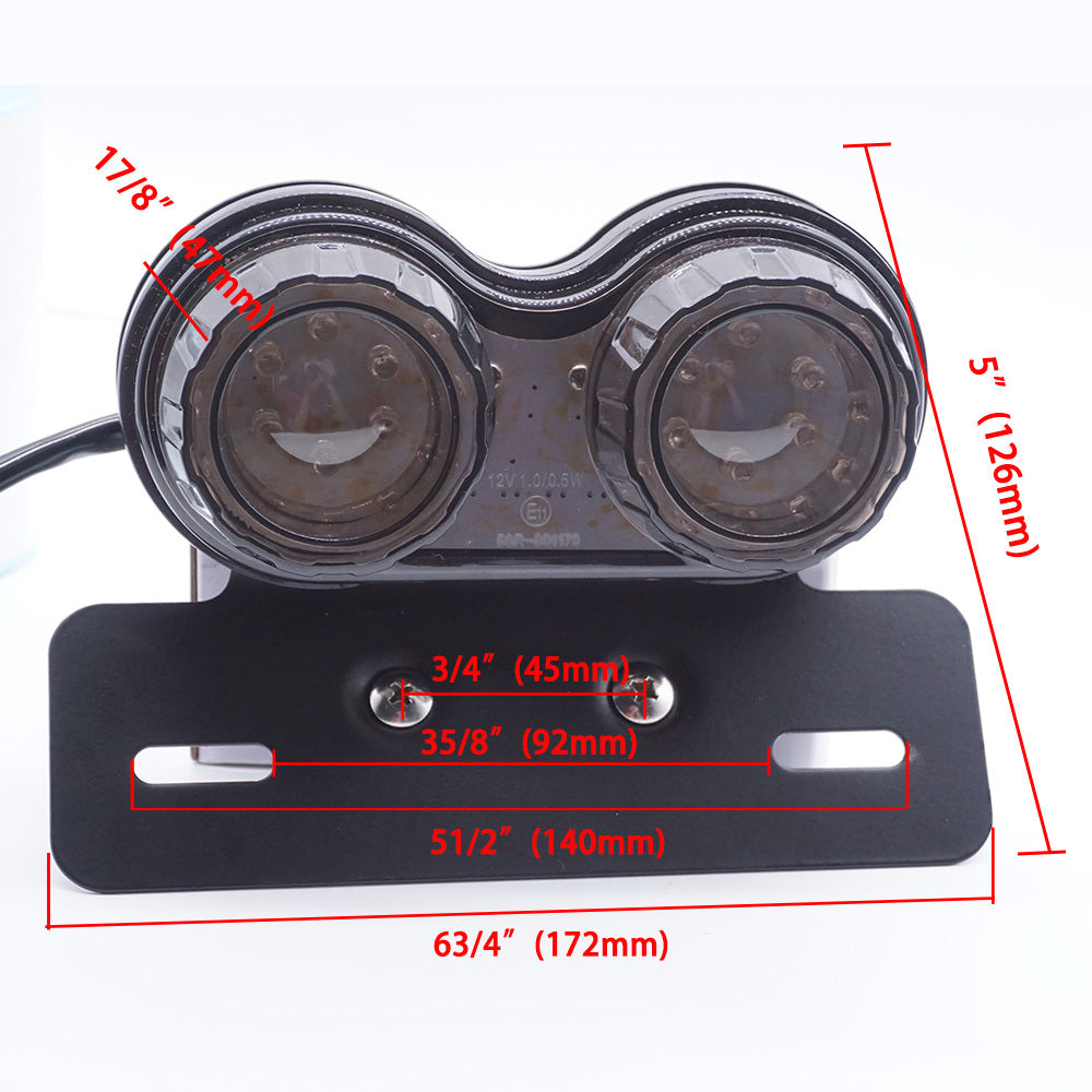 1pair Universal Motorcycle LED Taillight Custom Motorbike Rear Stop Brake Lamp Turn Signal Indicators