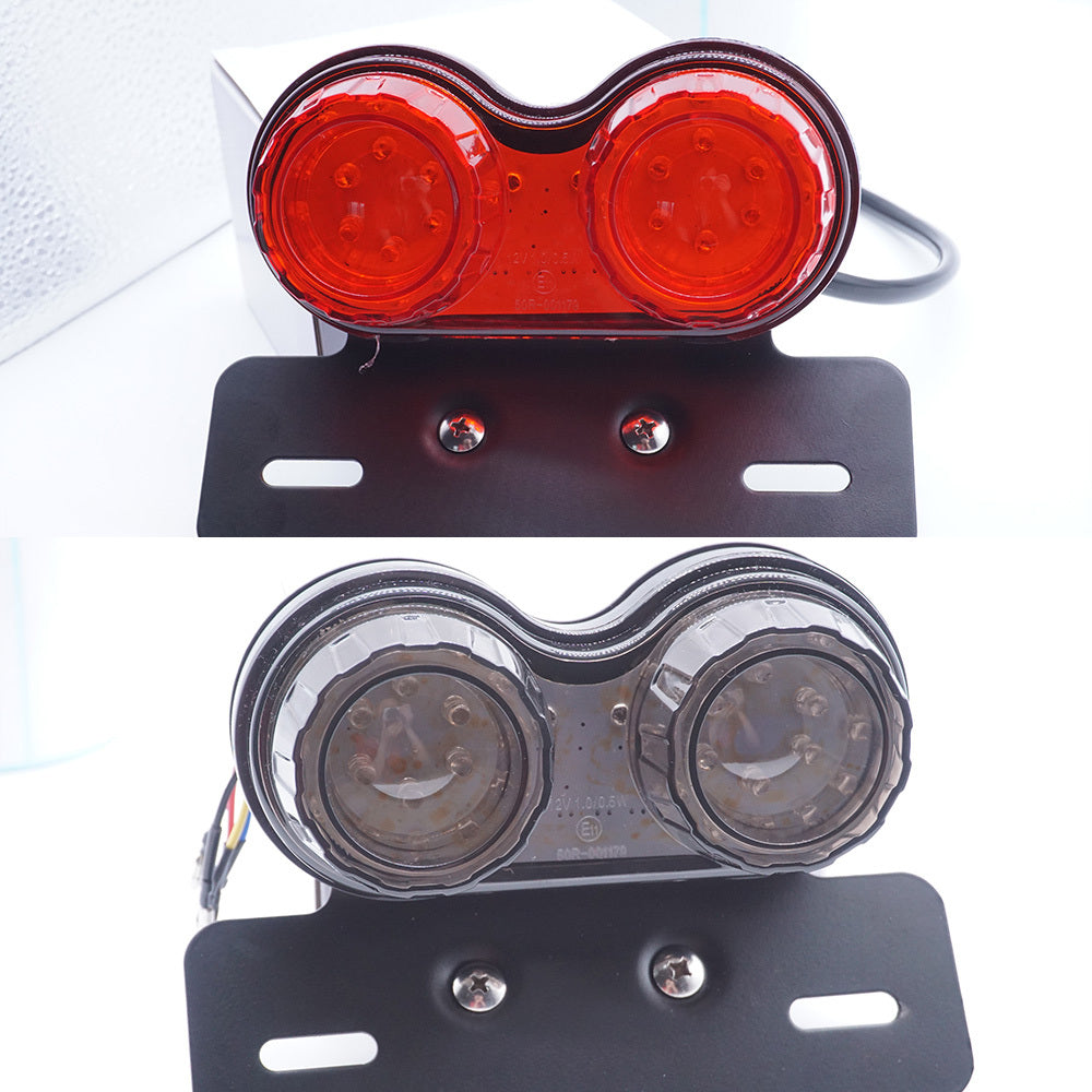 1pair Universal Motorcycle LED Taillight Custom Motorbike Rear Stop Brake Lamp Turn Signal Indicators