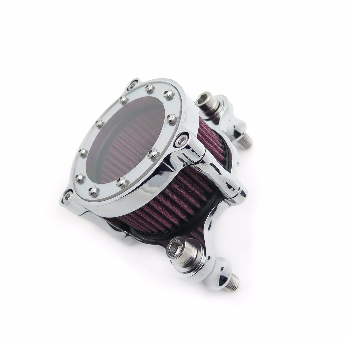 Air Cleaner Intake Filter Motorcycle Air Filter silver