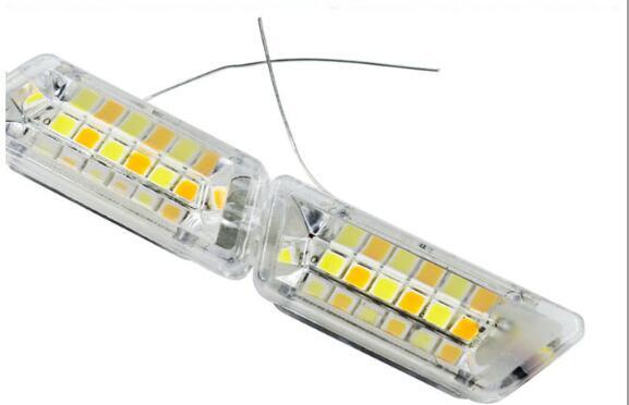 2pcs Flexible LED Strip Light DRL Daytime Running Light Waterproof Sequential Flow Headlight Runners Corner Turn Signal DRL As shown_16 lights (50cm)