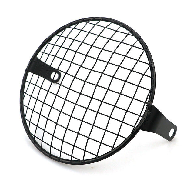 6.5 inch Motorcycle Universal Vintage Headlight Protector Retro Grill Light Lamp Cover Square net cover