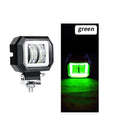 2 Pack3 Inch 20w Offroad Led Work Light Waterproof 12v 24v Suv Atv Truck Motor Headlights 4x4 Car Led Green circle