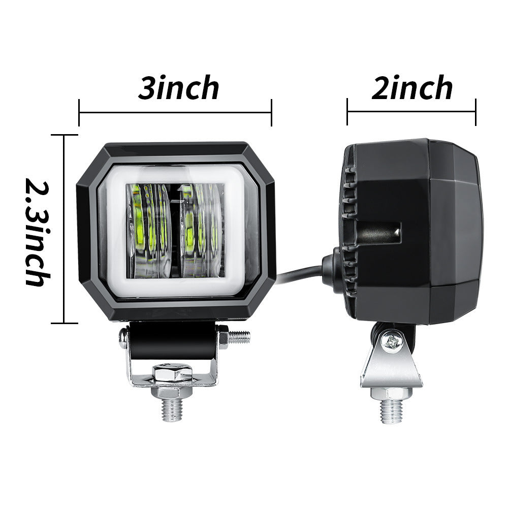 2 Pack3 Inch 20w Offroad Led Work Light Waterproof 12v 24v Suv Atv Truck Motor Headlights 4x4 Car Led Green circle