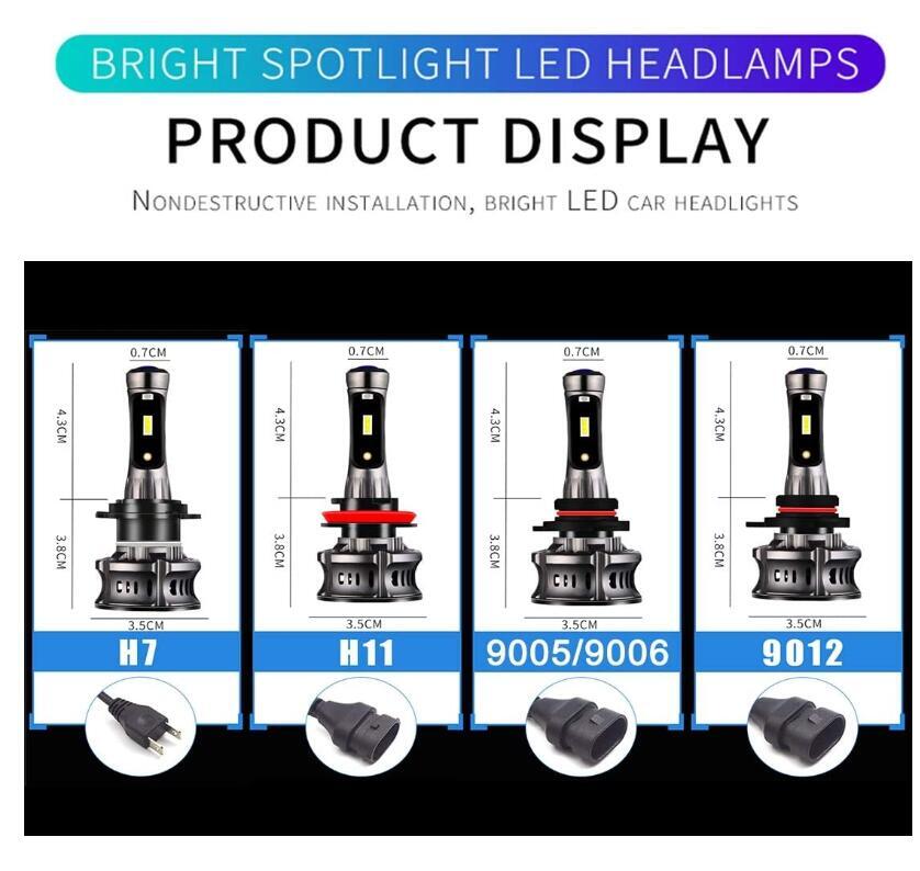 Car LED Headlight  XT7 Large-Sized LED Lamp Demon Eyes Running Lamp Retrofit  H4 H7 H11/H8  9005 9012 9006