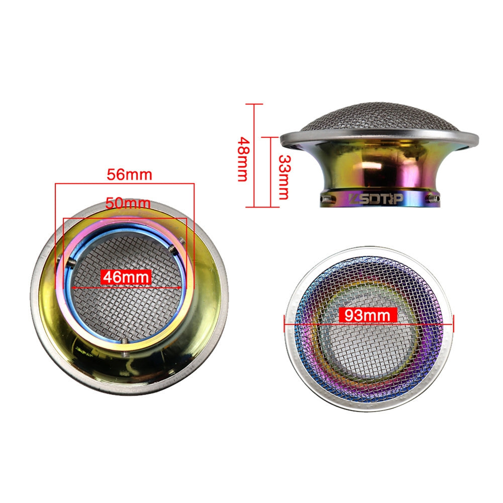 50mm Motorcycle Air Filter Wind Horn Cup Alloy Trumpet with Guaze for PWK28/30mm PE 28/30mm Carburetor 50mm color