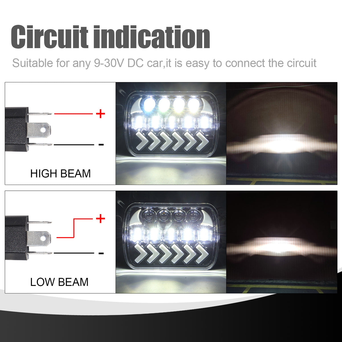 1Pair V7 7Inch 5Inch Work Light for Wrangler Led Car with Steering Headlight High Light Near Light 7 inch