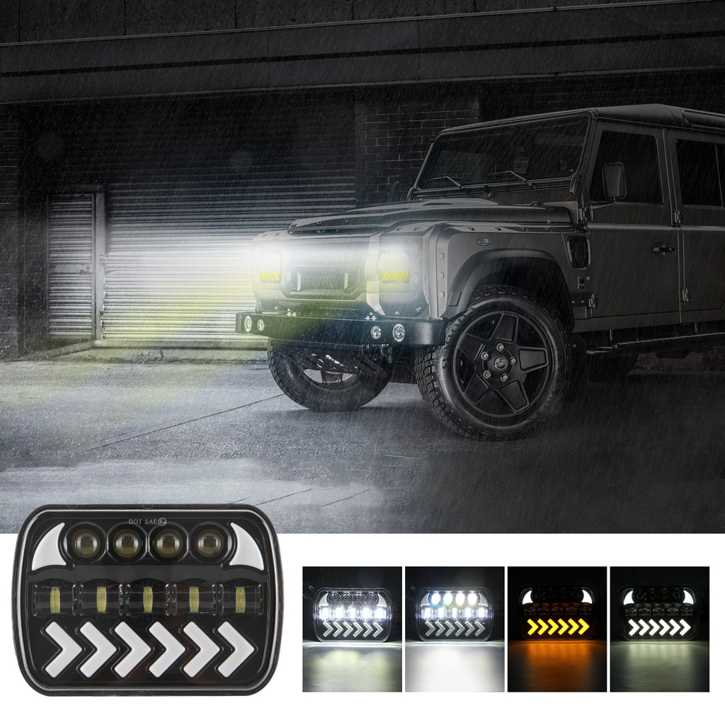 US 1Pair V7 7Inch 5Inch Work Light for Wrangler Led Car with Steering Headlight High Light Near Light 5 inch