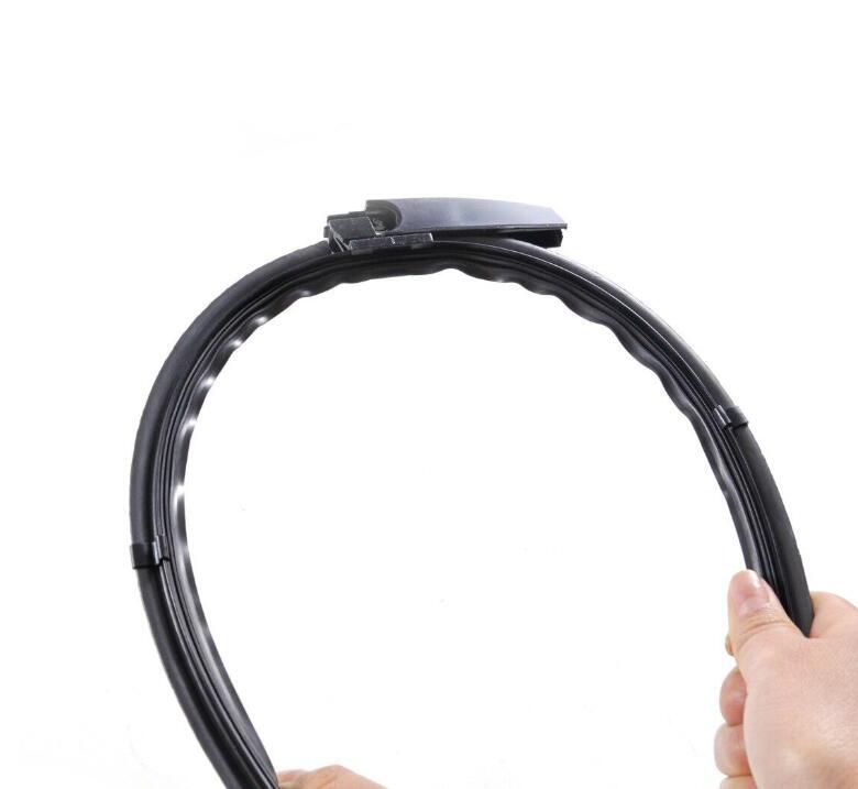 2PCS 22 Inch + 22 Inch Car Rubber Window Windshield Wiper Blade for 2004-2008 Audi A4  1997-2005 A6 black