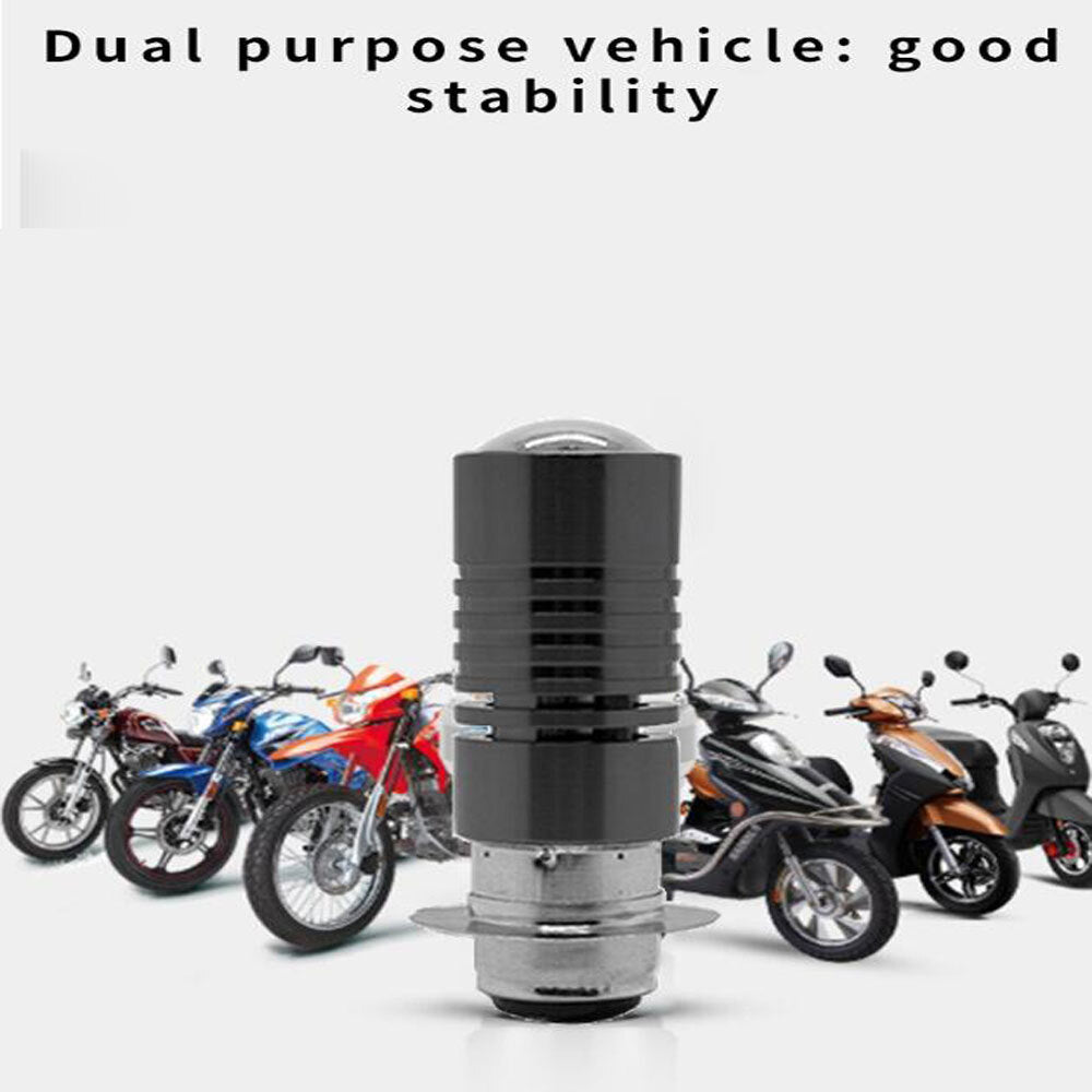 PX15D BA20D moto Led Motorcycle Headlight Bulbs CSP lens Moto 6000LM Hi Lo Lamp Scooter Accessories Fog Lights; Dipped yellow and far light white