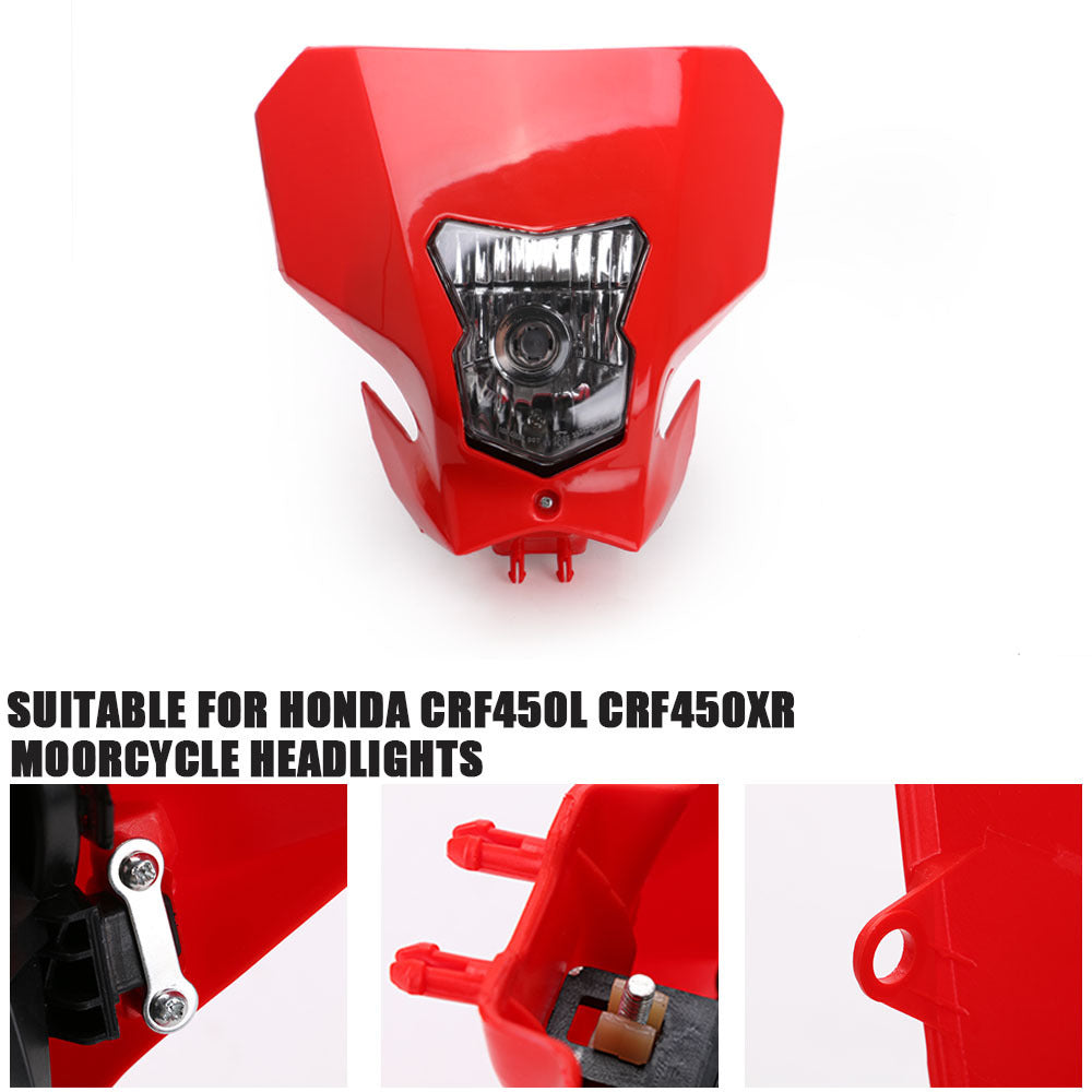 Off Road Dual Sport Motocross Headlight KTMH4 Running Head Lamp Xenon lamp black