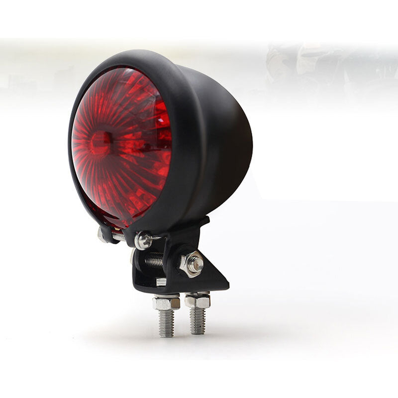 Motorcycle 12v Led Cafe Racer Style Stop Tail  Light Motorbike Brake Rear Lamp Taillight Electroplating shell red cover