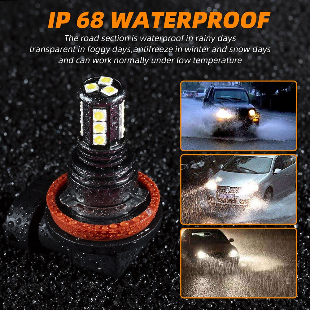 1 Pair Aluminum Car Led High-brightness Fog Lamp Headlights Waterproof Fog Lights H4