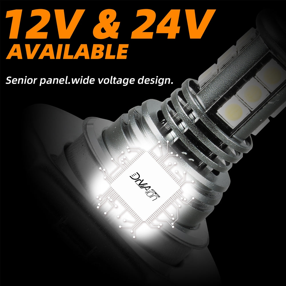 1 Pair Aluminum Car Led High-brightness Fog Lamp Headlights Waterproof Fog Lights H7