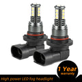 1 Pair Aluminum Car Led High-brightness Fog Lamp Headlights Waterproof Fog Lights 9005/9006/H10