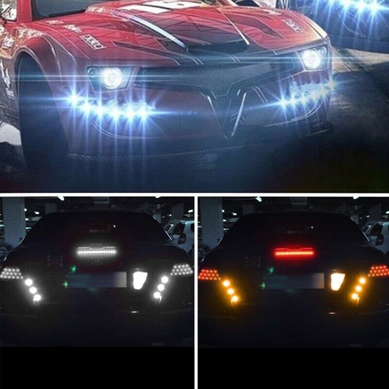 10pcs 23mm Eagle Eye LED DRL Daytime Running Reversing Light Car Tail Lamp Dc12v White and yellow light