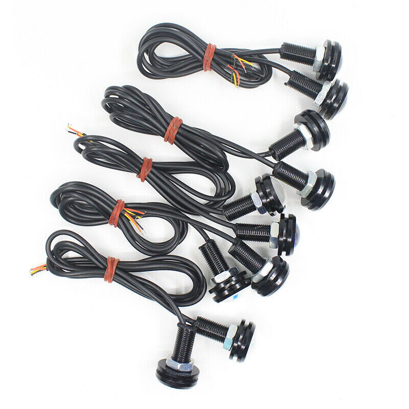 10pcs 23mm Eagle Eye LED DRL Daytime Running Reversing Light Car Tail Lamp Dc12v White and yellow light